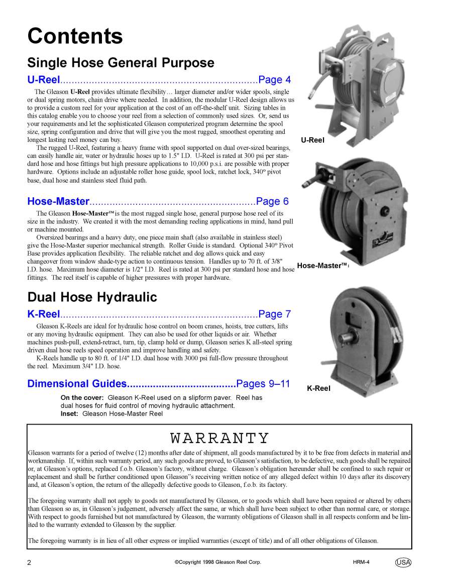 Cable Management Engineered Products Hose Reels